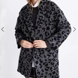 Madewell Texture and Thread Blazer Coat in Jungle Cat